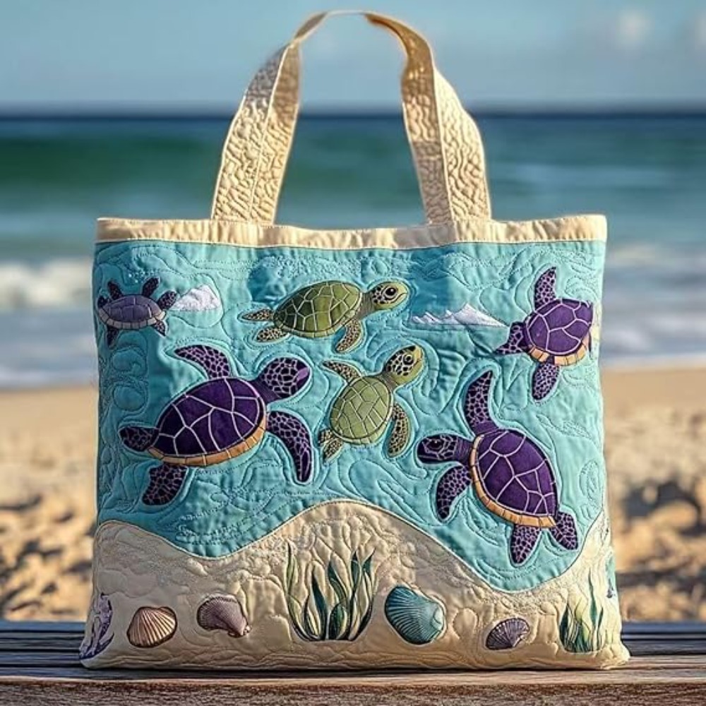 3D Printing Quilting - Yeni Kaplumbağa Baskılı Kaplumbağa Desenli Bez