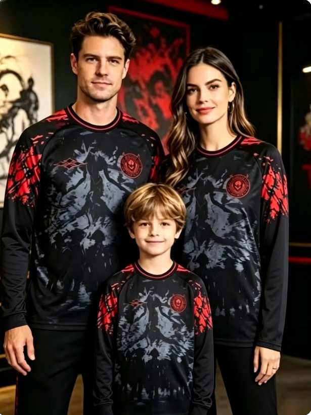 3D Printing Jersey - Siyah iblis siluetli 3D baskılı hızlı