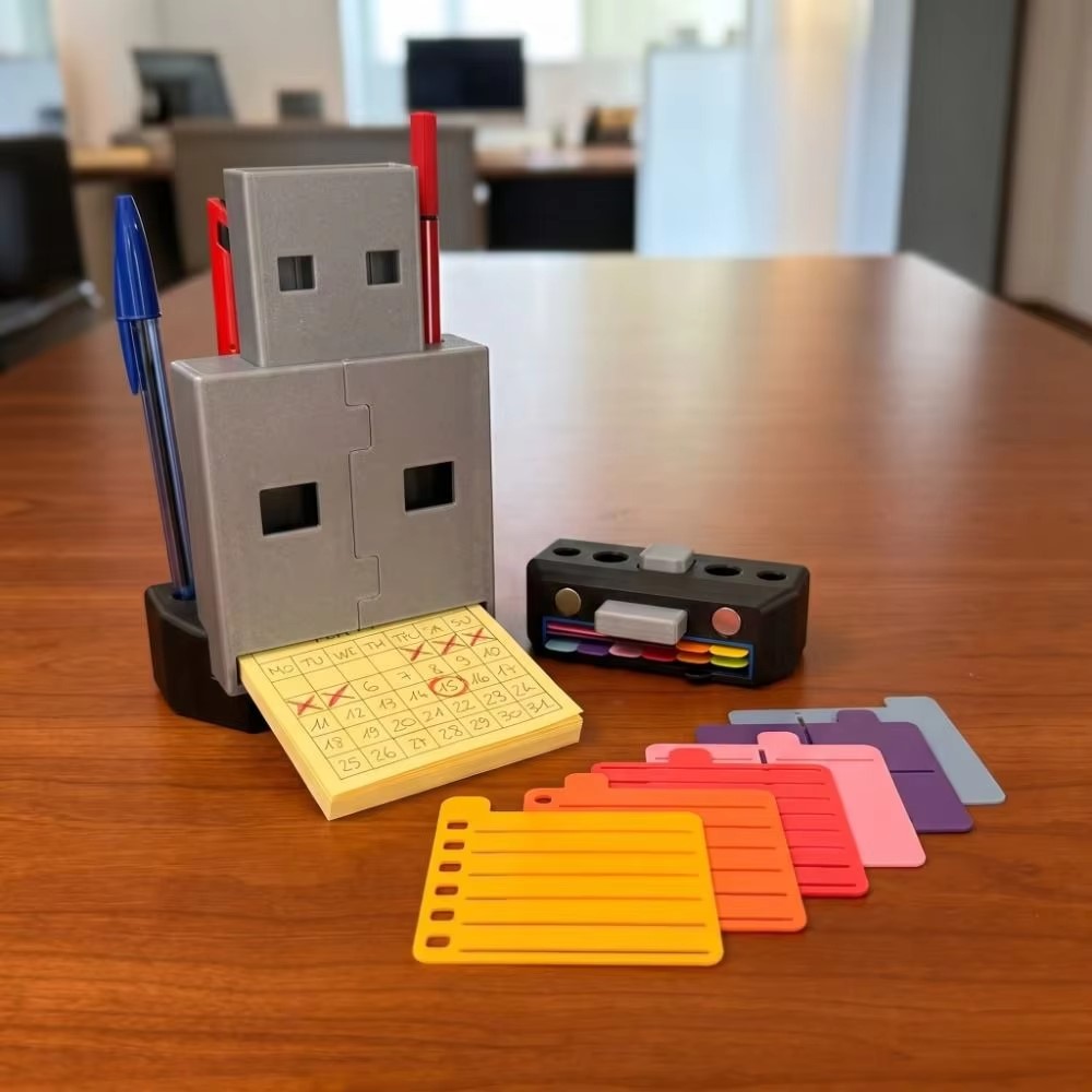 3D Printing Template - 3D Baskı USB Stil Yapışkan Not