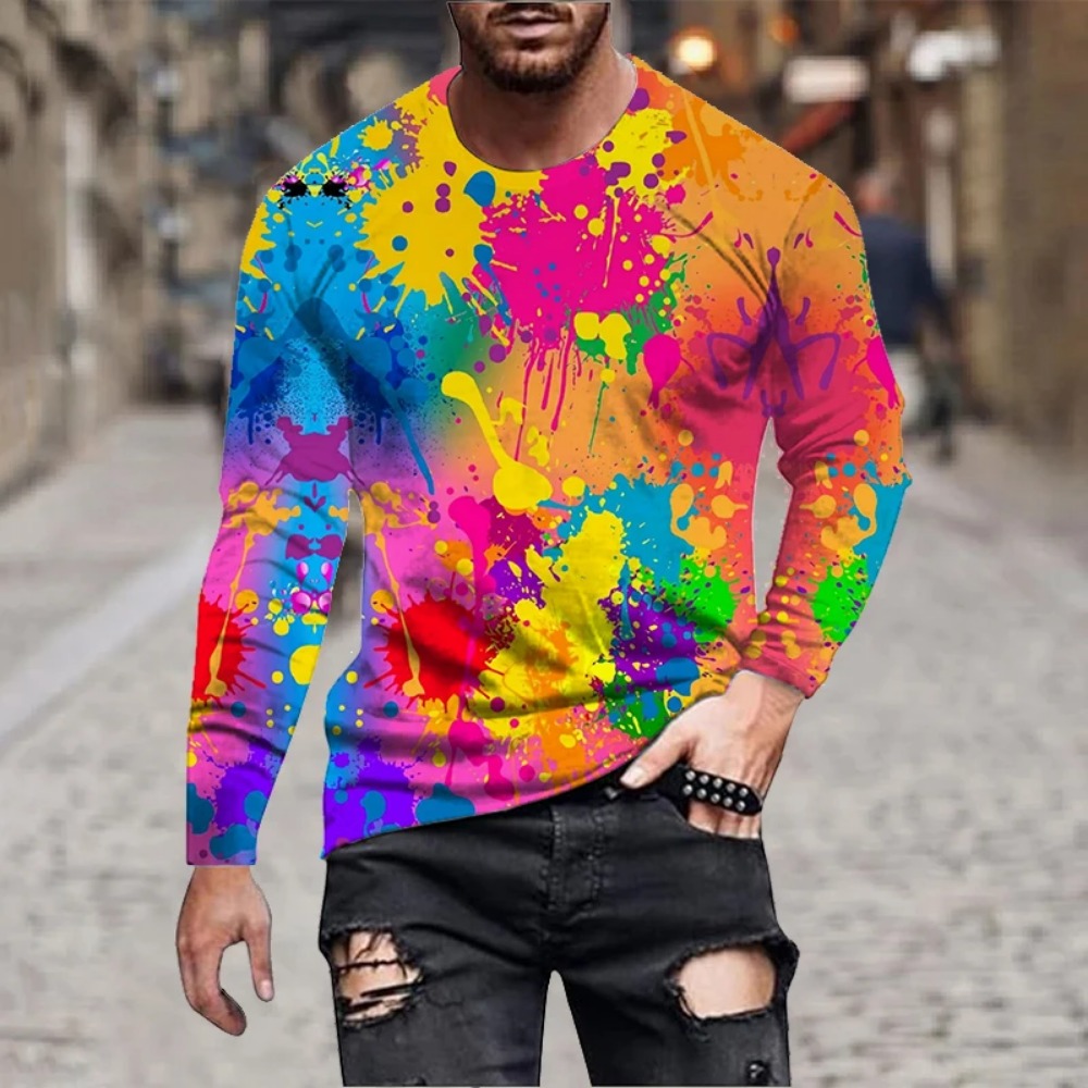 Erkek Gökkuşağı Boya Sıçraması - 3D Printing Jersey incelemesi ve fiyatı