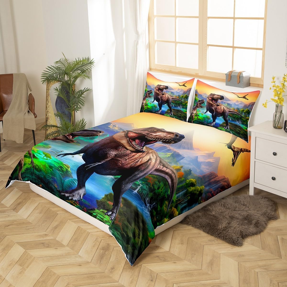 Çocuklar Dinozor Çift Kişilik  - 3D Printing Quilting incelemesi ve fiyatı