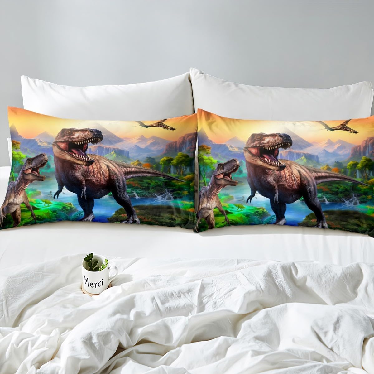 Çocuklar Dinozor Çift Kişilik  - 3D Printing Quilting incelemesi ve fiyatı