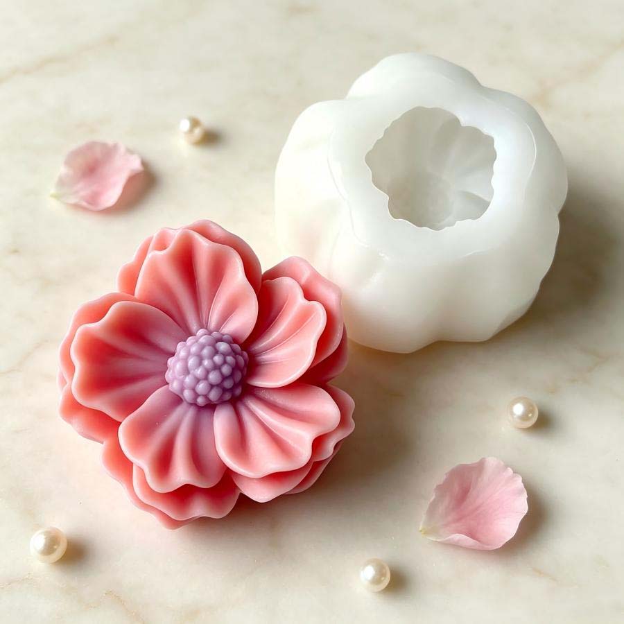 3D Kamelya Çiçeği Silikon Mum  - 3D Printing Concrete incelemesi ve fiyatı